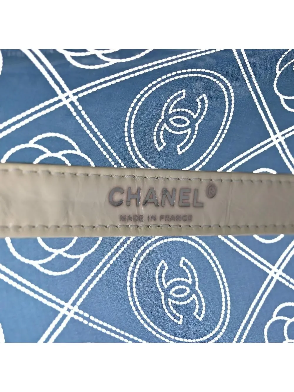 Chanel Crumpled Calfskin Pvc Camellia #282448C14B